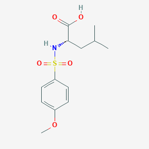 molecular formula C13H19NO5S B7781553 N-[(4-methoxyphenyl)sulfonyl]-L-leucine 