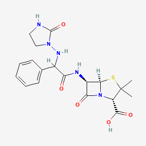 molecular formula C19H23N5O5S B7781573 (2S,5R,6R)-3,3-dimethyl-7-oxo-6-({[(2-oxoimidazolidin-1-yl)amino](phenyl)acetyl}amino)-4-thia-1-azabicyclo[3.2.0]heptane-2-carboxylic acid 
