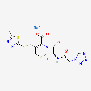 molecular formula C14H13N8NaO4S3 B7781578 CID 441387 