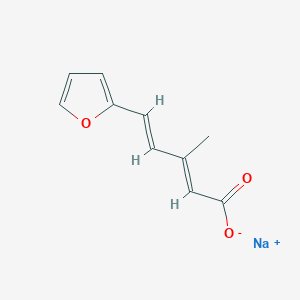 molecular formula C10H9NaO3 B7781664 sodium;(2E,4E)-5-(furan-2-yl)-3-methylpenta-2,4-dienoate 