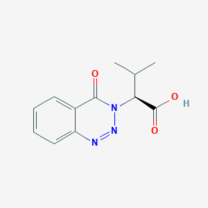 molecular formula C12H13N3O3 B7782569 (2S)-3-methyl-2-(4-oxo-1,2,3-benzotriazin-3-yl)butanoic acid 