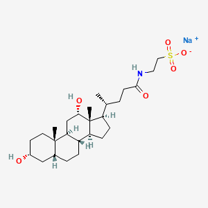molecular formula C26H44NNaO6S B7782617 sodium;2-[[(4R)-4-[(3R,5R,8R,9S,10S,12S,13R,14S,17R)-3,12-dihydroxy-10,13-dimethyl-2,3,4,5,6,7,8,9,11,12,14,15,16,17-tetradecahydro-1H-cyclopenta[a]phenanthren-17-yl]pentanoyl]amino]ethanesulfonate 