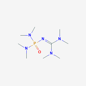 molecular formula C9H24N5OP B077830 Phosphoric triamide, N-(bis(dimethylamino)methylene)-N',N',N'',N''-tetramethyl- CAS No. 13012-98-1
