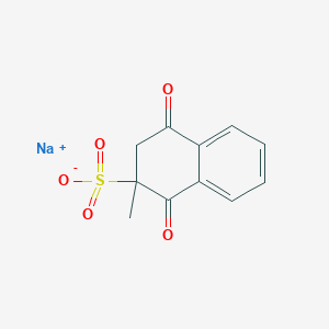 molecular formula C11H9NaO5S B7783073 sodium;2-methyl-1,4-dioxo-3H-naphthalene-2-sulfonate 