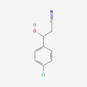 molecular formula C9H8ClNO B7783162 3-(4-Chlorophenyl)-3-hydroxypropanenitrile 