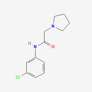 molecular formula C12H15ClN2O B7783380 N-(3-chlorophenyl)-2-(pyrrolidin-1-yl)acetamide 