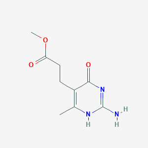 molecular formula C9H13N3O3 B7783447 methyl 3-(2-amino-6-methyl-4-oxo-1H-pyrimidin-5-yl)propanoate 