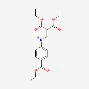 molecular formula C17H21NO6 B7783582 Propanedioic acid, 2-[[[4-(ethoxycarbonyl)phenyl]amino]methylene]-, 1,3-diethyl ester CAS No. 104007-10-5