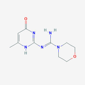 molecular formula C10H15N5O2 B7783932 N'-(6-methyl-4-oxo-1H-pyrimidin-2-yl)morpholine-4-carboximidamide 