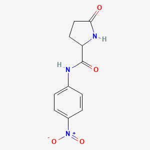molecular formula C11H11N3O4 B7784129 N-(4-nitrophenyl)-5-oxoprolinamide 