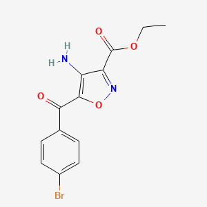 molecular formula C13H11BrN2O4 B7784402 Ethyl 4-amino-5-(4-bromobenzoyl)-3-isoxazolecarboxylate 