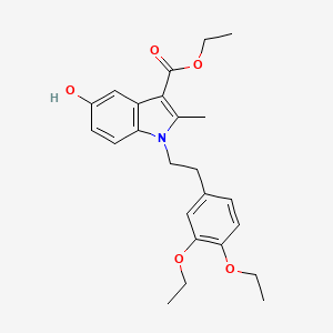 molecular formula C24H29NO5 B7784511 ETHYL 1-(3,4-DIETHOXYPHENETHYL)-5-HYDROXY-2-METHYL-1H-INDOLE-3-CARBOXYLATE 