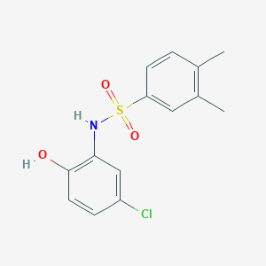 molecular formula C14H14ClNO3S B7784793 N-(5-chloro-2-hydroxyphenyl)-3,4-dimethylbenzenesulfonamide 