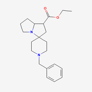 molecular formula C21H30N2O2 B7784794 Ethyl 1-benzylhexahydrospiro[piperidine-4,3'-pyrrolizine]-1'-carboxylate 