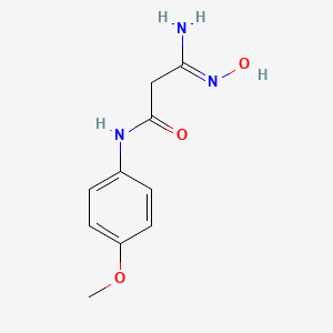 molecular formula C10H13N3O3 B7784935 3-amino-3-hydroxyimino-N-(4-methoxyphenyl)propanamide 