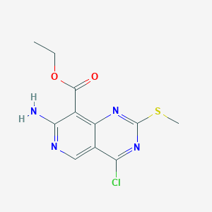 Ethyl 7-amino-4-chloro-2-(methylsulfanyl)pyrido[4,3-d]pyrimidine-8-carboxylate
