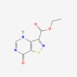 molecular formula C8H7N3O3S B7784990 ethyl 7-oxo-4H-[1,2]thiazolo[4,5-d]pyrimidine-3-carboxylate 