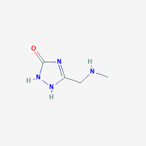 molecular formula C4H8N4O B7785026 5-(methylaminomethyl)-1,2-dihydro-1,2,4-triazol-3-one 