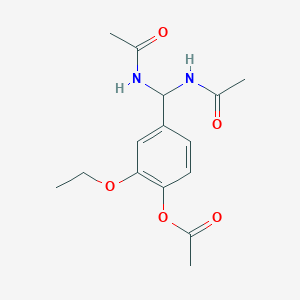 4-[Bis(acetylamino)methyl]-2-ethoxyphenyl acetate