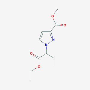 molecular formula C11H16N2O4 B7785471 methyl 1-(1-ethoxy-1-oxobutan-2-yl)-1H-pyrazole-3-carboxylate 