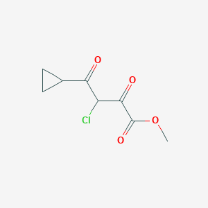 molecular formula C8H9ClO4 B7785534 Methyl 3-chloro-4-cyclopropyl-2,4-dioxobutanoate 