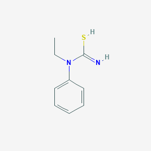 molecular formula C9H12N2S B7785677 N-ethyl-N-phenylcarbamimidothioic acid 