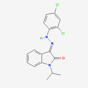 molecular formula C17H15Cl2N3O B7786323 (3E)-3-[(2,4-dichlorophenyl)hydrazinylidene]-1-propan-2-ylindol-2-one 