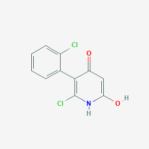 molecular formula C11H7Cl2NO2 B7786359 2-chloro-3-(2-chlorophenyl)-6-hydroxy-1H-pyridin-4-one 
