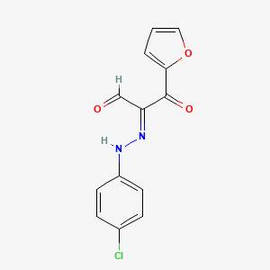 molecular formula C13H9ClN2O3 B7786641 (2E)-2-[(4-chlorophenyl)hydrazinylidene]-3-(furan-2-yl)-3-oxopropanal 