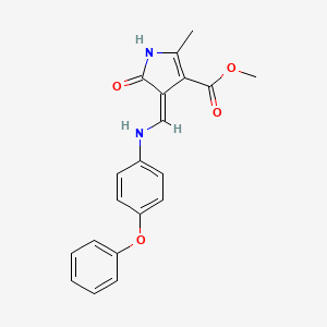 molecular formula C20H18N2O4 B7786727 methyl (4Z)-2-methyl-5-oxo-4-[(4-phenoxyanilino)methylidene]-1H-pyrrole-3-carboxylate 