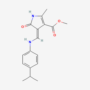 molecular formula C17H20N2O3 B7786732 methyl (4Z)-2-methyl-5-oxo-4-[(4-propan-2-ylanilino)methylidene]-1H-pyrrole-3-carboxylate 