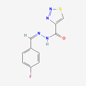 molecular formula C10H7FN4OS B7786761 N'-[(1Z)-(4-fluorophenyl)methylidene]-1,2,3-thiadiazole-4-carbohydrazide 