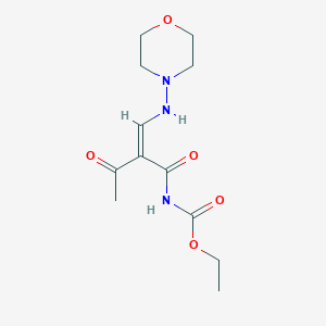 molecular formula C12H19N3O5 B7786780 ethyl N-[(2Z)-2-[(morpholin-4-ylamino)methylidene]-3-oxobutanoyl]carbamate 