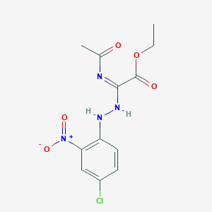 molecular formula C12H13ClN4O5 B7786787 ethyl 2-acetylimino-2-[2-(4-chloro-2-nitrophenyl)hydrazinyl]acetate 