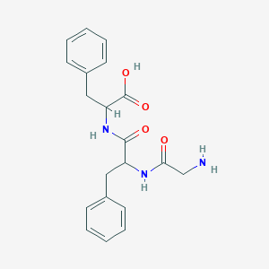 molecular formula C20H23N3O4 B077868 N-(N-Glycyl-3-phenyl-L-alanyl)-3-phenyl-L-alanine CAS No. 13116-21-7