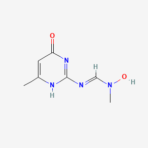 molecular formula C7H10N4O2 B7786814 N-hydroxy-N-methyl-N'-(6-methyl-4-oxo-1H-pyrimidin-2-yl)methanimidamide 