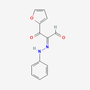 molecular formula C13H10N2O3 B7786828 (2Z)-3-(furan-2-yl)-3-oxo-2-(phenylhydrazinylidene)propanal 
