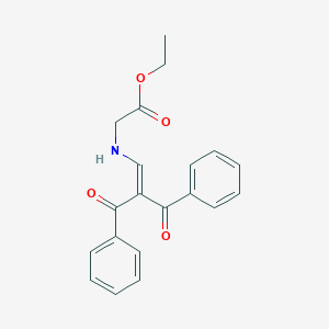 molecular formula C20H19NO4 B7786870 ethyl 2-[(2-benzoyl-3-oxo-3-phenylprop-1-enyl)amino]acetate 