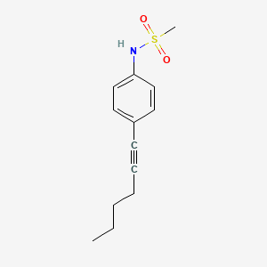 molecular formula C13H17NO2S B7786878 N-[4-(hex-1-yn-1-yl)phenyl]methanesulfonamide CAS No. 4702-51-6
