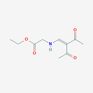 molecular formula C10H15NO4 B7787083 ethyl 2-[(2-acetyl-3-oxobut-1-enyl)amino]acetate 