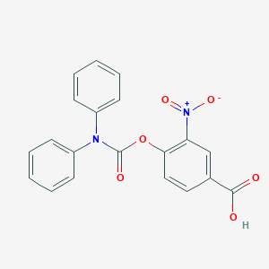 molecular formula C20H14N2O6 B077871 2-nitro-4-carboxyphenyl-N,N-diphenylcarbamate CAS No. 10556-88-4