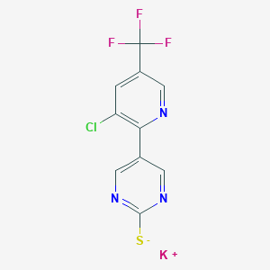 molecular formula C10H4ClF3KN3S B7787128 potassium;5-[3-chloro-5-(trifluoromethyl)pyridin-2-yl]pyrimidine-2-thiolate 