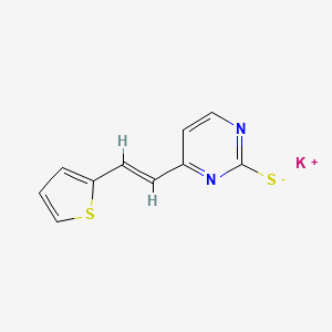 molecular formula C10H7KN2S2 B7787135 potassium;4-[(E)-2-thiophen-2-ylethenyl]pyrimidine-2-thiolate 