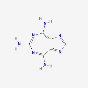 molecular formula C6H7N7 B7787155 imidazo[4,5-e][1,3]diazepine-4,6,8-triamine 