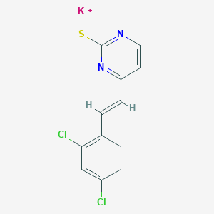 molecular formula C12H7Cl2KN2S B7787254 potassium;4-[(E)-2-(2,4-dichlorophenyl)ethenyl]pyrimidine-2-thiolate 