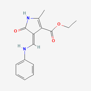 molecular formula C15H16N2O3 B7787566 ethyl (4Z)-4-(anilinomethylidene)-2-methyl-5-oxo-1H-pyrrole-3-carboxylate 