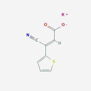 molecular formula C8H4KNO2S B7787680 potassium;(E)-3-cyano-3-thiophen-2-ylprop-2-enoate 