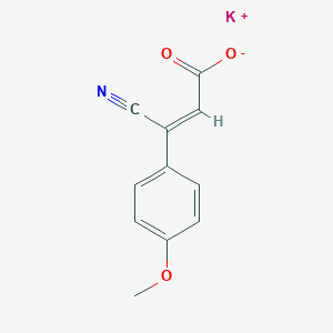molecular formula C11H8KNO3 B7787688 potassium;(Z)-3-cyano-3-(4-methoxyphenyl)prop-2-enoate 