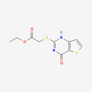 molecular formula C10H10N2O3S2 B7788113 ethyl 2-[(4-oxo-1H-thieno[3,2-d]pyrimidin-2-yl)sulfanyl]acetate 