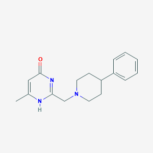 molecular formula C17H21N3O B7788161 6-methyl-2-[(4-phenylpiperidin-1-yl)methyl]-1H-pyrimidin-4-one 